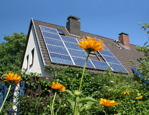 House with solar planels